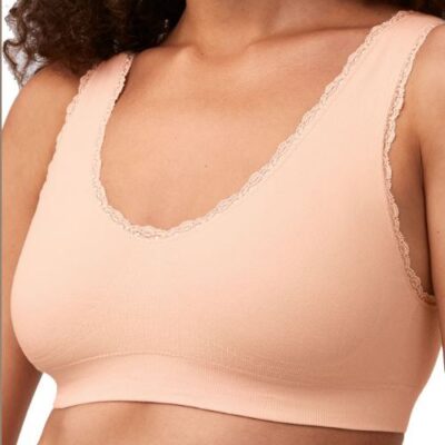 Seamless cotton bra