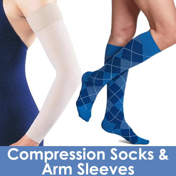 compression socks and arm sleeves